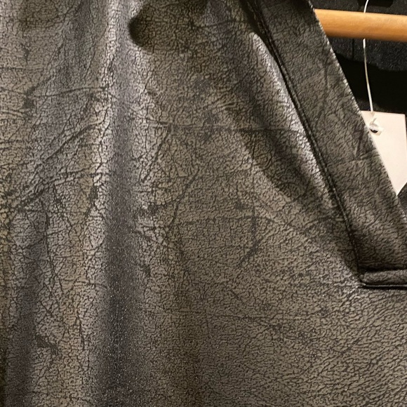 Black, Leather-look Blouse - Picture 3 of 7